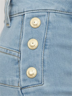 Jeans Liu Jo donna in denim chiaro con bottoni oro in DONNA