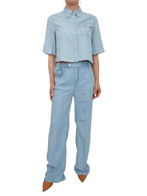 Jeans dritti Blugirl in denim lyocell blu chiaro in DONNA