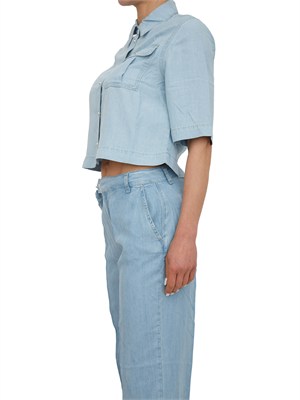 Camicia boxy Blugirl in denim lyocell blu chiaro in DONNA