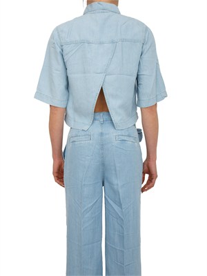 Camicia boxy Blugirl in denim lyocell blu chiaro in DONNA