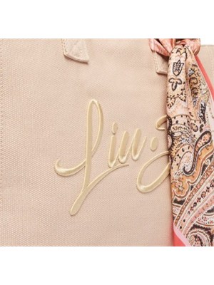 Borsa Liu Jo donna in cotone rosa chiaro con foulard in DONNA
