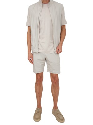 Bermuda Eleventy uomo in tessuto tecnico grigio avorio in UOMO