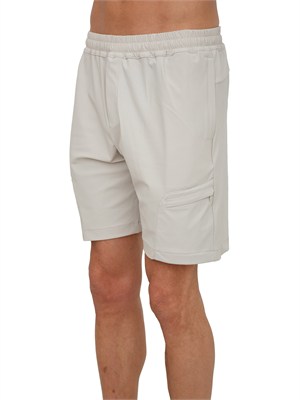 Bermuda Eleventy uomo in tessuto tecnico grigio avorio in UOMO