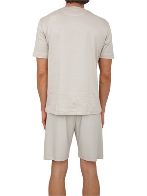 T-shirt Eleventy uomo in pregiato cotone taupe in UOMO