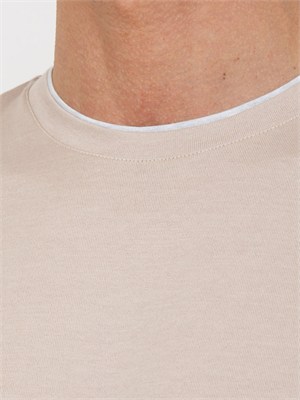 T-shirt Eleventy uomo in pregiato cotone rosa antico in UOMO