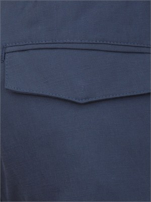 Pantaloni jogger Eleventy uomo in lino blu in UOMO