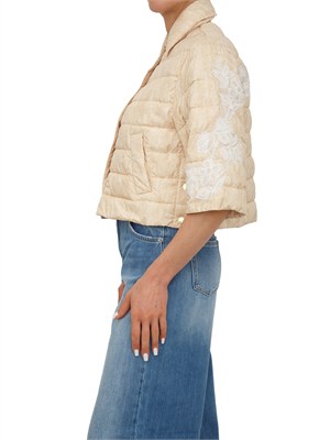 Giubbino Ermanno Firenze beige con ricami in DONNA