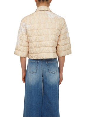 Giubbino Ermanno Firenze beige con ricami in DONNA