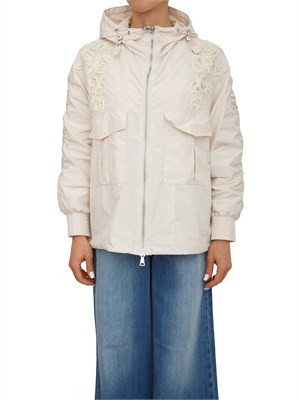 Parka leggero Ermanno Firenze in taffetà avorio cipria in DONNA