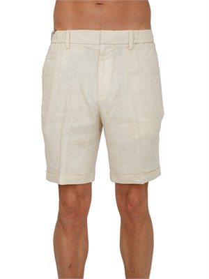 Pantaloni bermuda Liu Jo uomo in lino avorio in UOMO