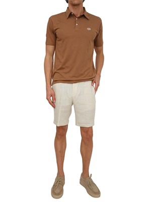 Pantaloni bermuda Liu Jo uomo in lino avorio in UOMO