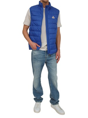 Gilet Guzet Pyrenex uomo in piuma d'oca e tessuto tecnico blu in UOMO