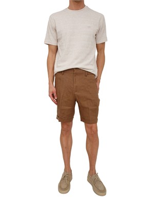 T-shirt Liu Jo uomo misto cotone beige lavorata in UOMO