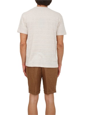 T-shirt Liu Jo uomo misto cotone beige lavorata in UOMO