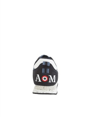 Sneakers blu Aeronautica Militare in mesh e suede in UOMO