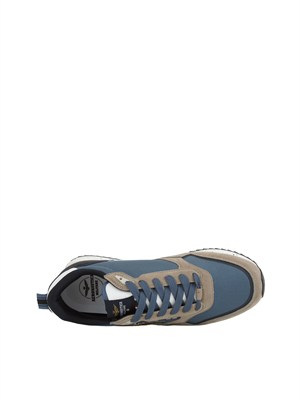 Sneakers blu Aeronautica Militare in mesh e suede in UOMO