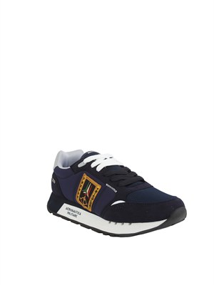 Sneakers blu Aeronautica Militare in mesh e suede in UOMO