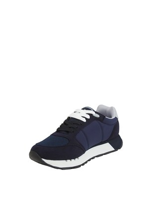 Sneakers blu Aeronautica Militare in mesh e suede in UOMO