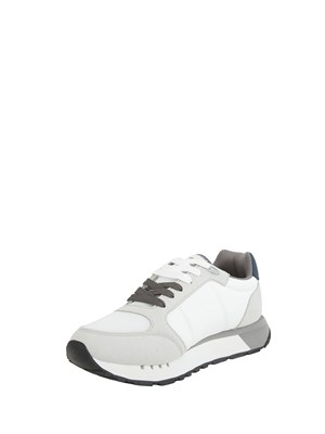 Sneakers bianche Aeronautica Militare in mesh e suede in UOMO