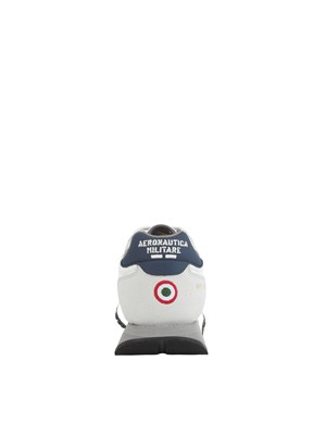Sneakers bianche Aeronautica Militare in mesh e suede in UOMO