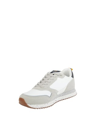 Sneakers bianche Aeronautica Militare in mesh e suede in UOMO