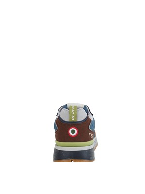 Sneakers blu Aeronautica Militare in ripstop e suede in UOMO