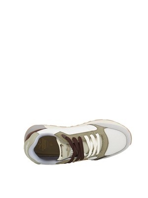 Sneakers avorio Aeronautica Militare in mesh e suede in UOMO
