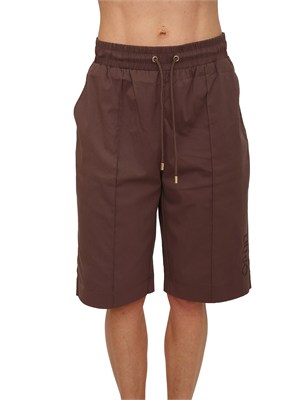 Pantaloni bermuda Liu Jo donna in cotone marrone in DONNA