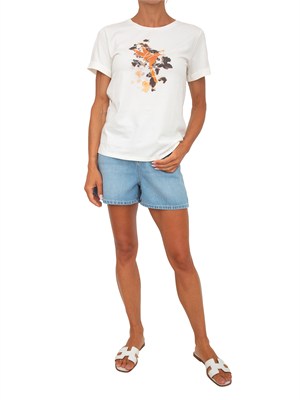 T-shirt Liu Jo donna in cotone bianco con logo in DONNA