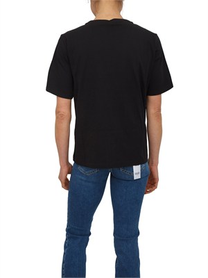 T-shirt Liu Jo donna in cotone nero con scritte in DONNA