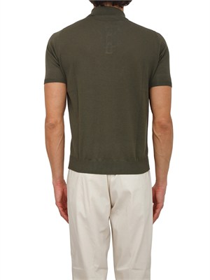 Polo Aiace Galassi in maglia di seta e cotone verde in UOMO