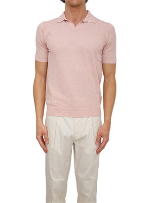 Polo Aiace Galassi in maglia rosa effetto spugna in UOMO