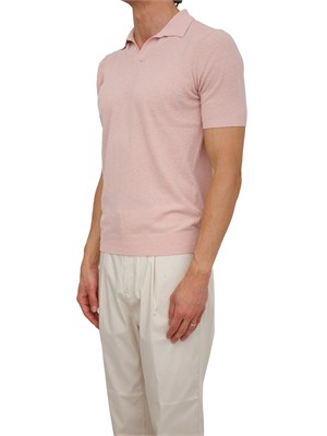 Polo Aiace Galassi in maglia rosa effetto spugna in UOMO
