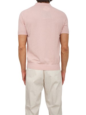 Polo Aiace Galassi in maglia rosa effetto spugna in UOMO