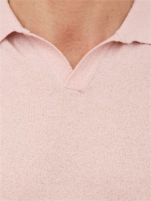 Polo Aiace Galassi in maglia rosa effetto spugna in UOMO