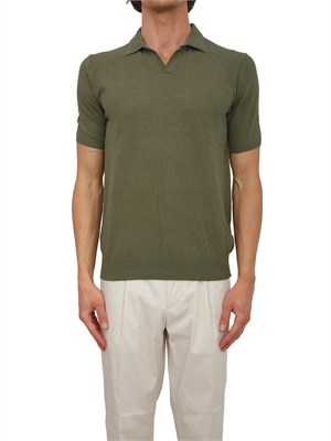 Polo Aiace Galassi in maglia verde effetto spugna in UOMO