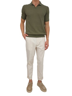 Polo Aiace Galassi in maglia verde effetto spugna in UOMO