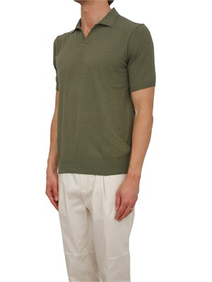 Polo Aiace Galassi in maglia verde effetto spugna in UOMO
