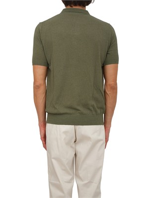 Polo Aiace Galassi in maglia verde effetto spugna in UOMO