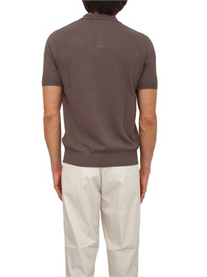 Polo Aiace Galassi in maglia taupe effetto spugna in UOMO