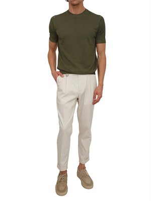 T-shirt Aiace Galassi in maglia di puro cotone verde in UOMO