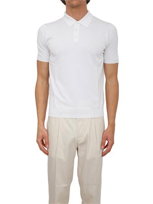 Polo Aiace Galassi in maglia di cotone bianca in UOMO