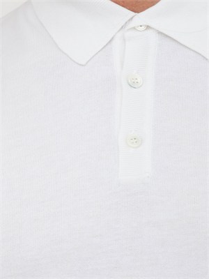 Polo Aiace Galassi in maglia di cotone bianca in UOMO