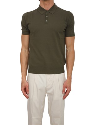 Polo Aiace Galassi in maglia di cotone verde in UOMO