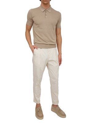 Polo Aiace Galassi in maglia di cotone beige in UOMO