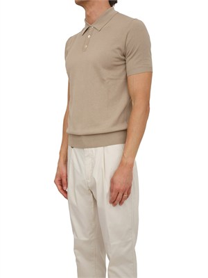 Polo Aiace Galassi in maglia di cotone beige in UOMO