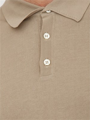 Polo Aiace Galassi in maglia di cotone beige in UOMO