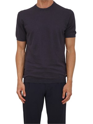 T-shirt Liu Jo uomo in maglia di lino e cotone blu in UOMO