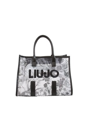 Borsa shopping Liu Jo nera semitrasparente in DONNA