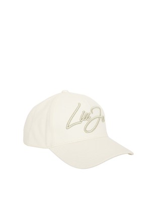 Cappello avorio Liu Jo in canvas con logo in DONNA